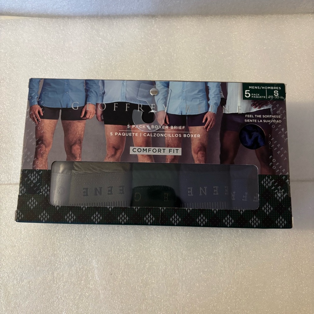 NEW Geoffrey Beene Boxer Briefs 5 Pack Mens Small
